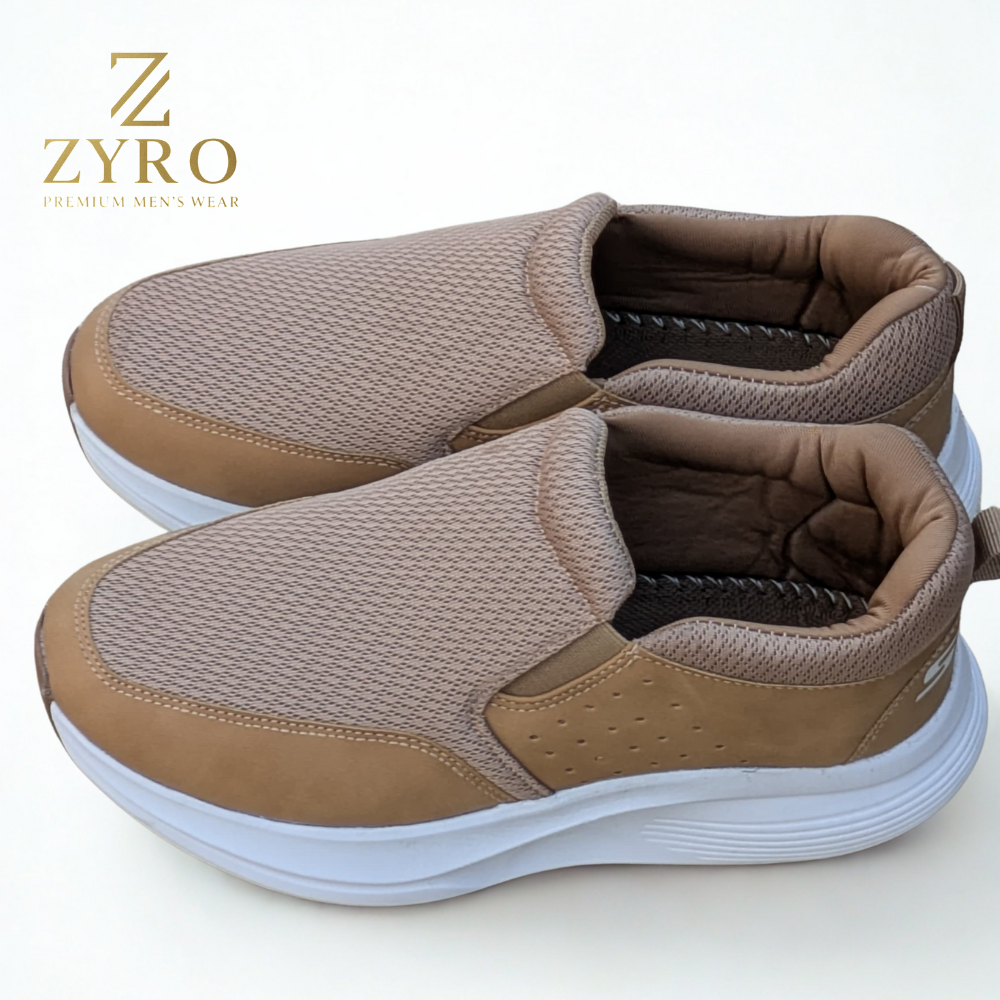 ZYRO Men's Classic Navy Mesh Slip-On Comfort Sneakers