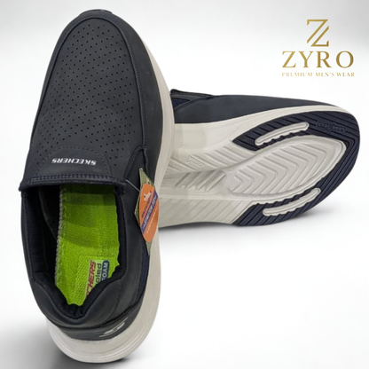 ZYRO Men's Perforated Tan Slip-On Comfort Sneakers