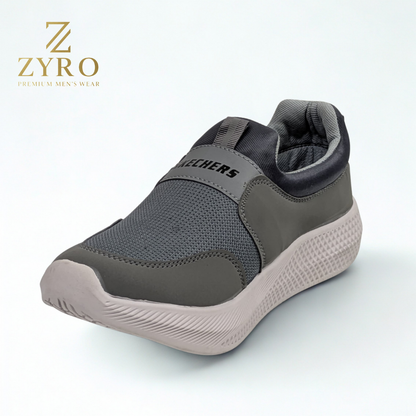 ZYRO Sketchers: Premium Comfort & Style Sneakers with White PU Sole & Air-Cooled Knit Upper