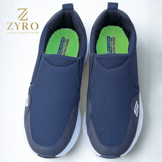 ZYRO Men's Classic Navy Mesh Slip-On Comfort Sneakers