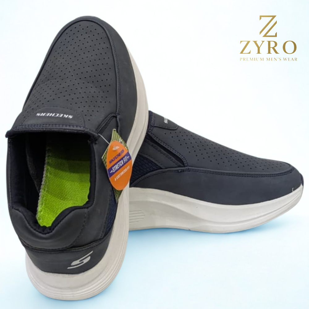 ZYRO Men's Perforated Tan Slip-On Comfort Sneakers