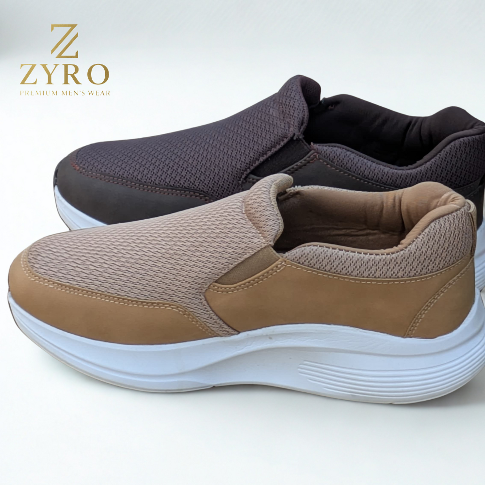 ZYRO Men's Classic Navy Mesh Slip-On Comfort Sneakers