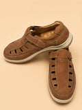 Velcaro Camel Closed Back Sandals