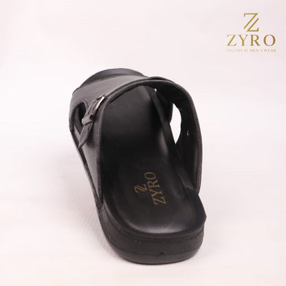 ZYRO Premium Cow Leather Slippers – Soft Medicated PU Sole Comfortable Sandals for Men