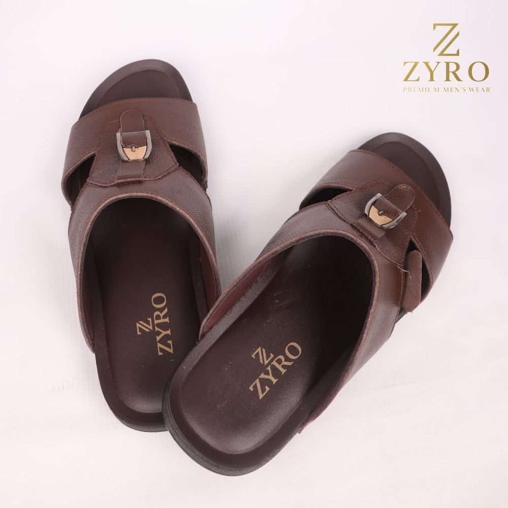 ZYRO Premium Handmade Cow Leather Slippers – Soft & Washable PU Sole