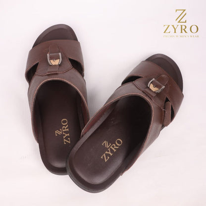 ZYRO Premium Handmade Cow Leather Slippers – Soft & Washable PU Sole