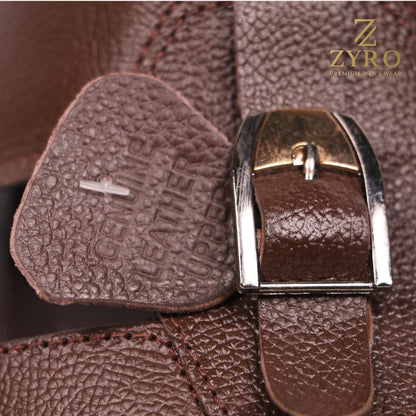 ZYRO Premium Handmade Cow Leather Slippers – Soft & Washable PU Sole