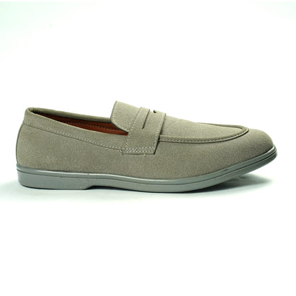 Loro Piana Grey Penny Loafers
