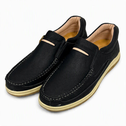 Black Slip-On Loafers Premium Suede · Medicated Insole