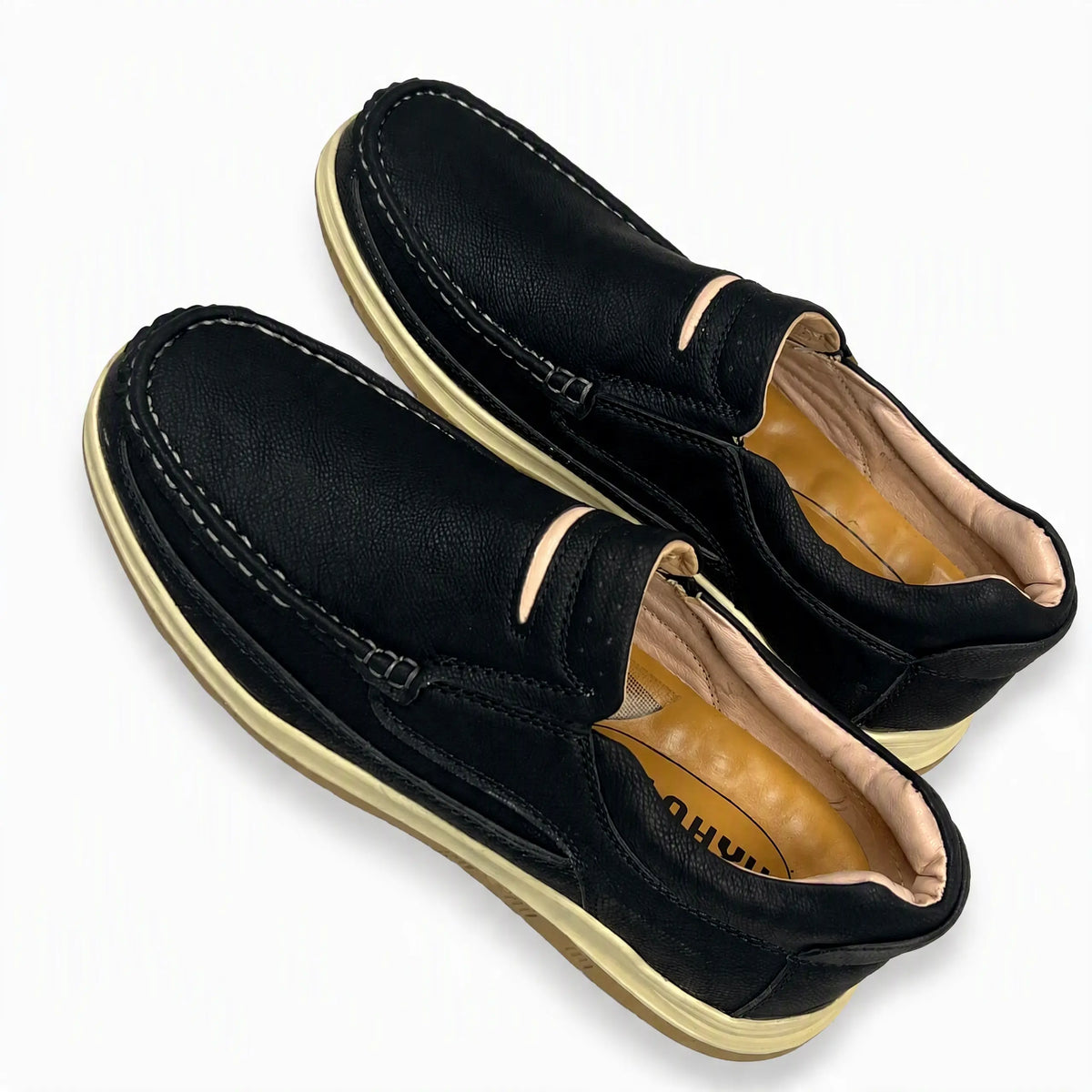 Black Slip-On Loafers Premium Suede · Medicated Insole