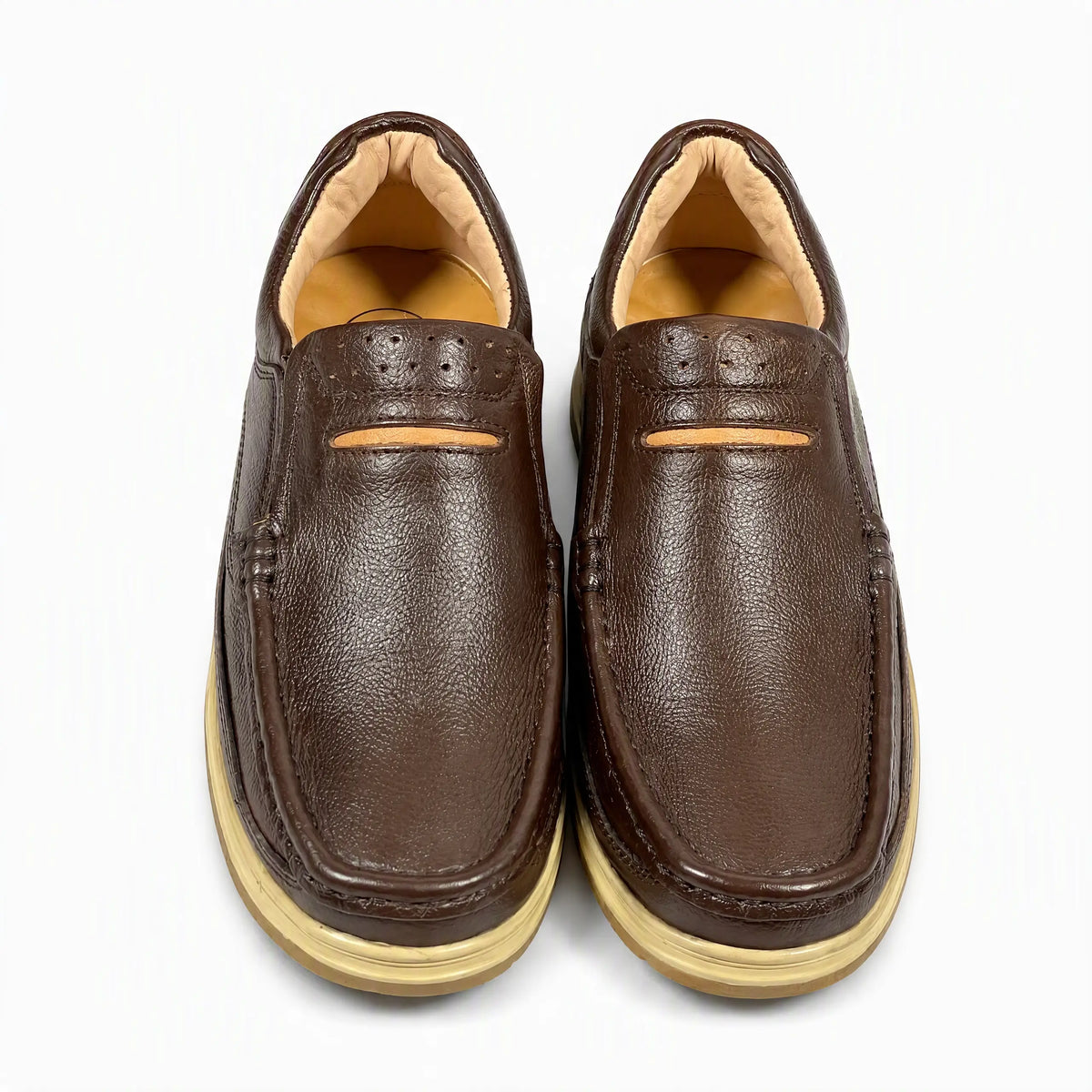 Brown Slip-On Loafers Premium Cow Leather · Medicated Insole