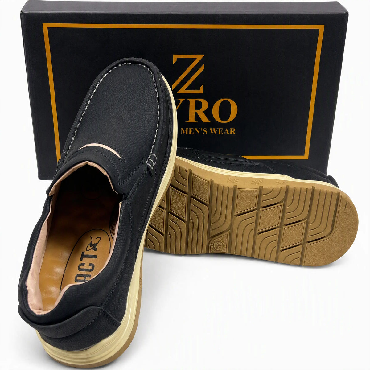 Black Slip-On Loafers Premium Suede · Medicated Insole