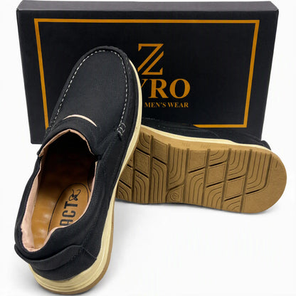 Black Slip-On Loafers Premium Suede · Medicated Insole