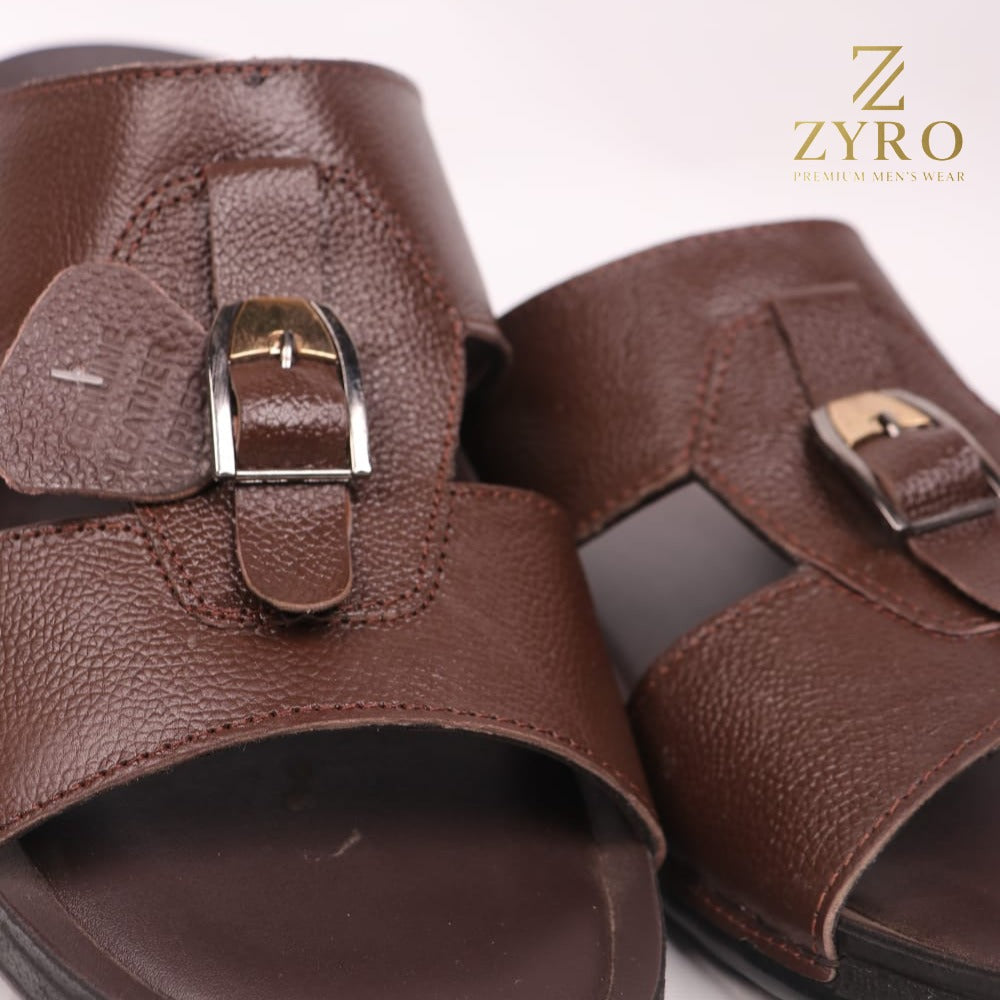ZYRO Premium Handmade Cow Leather Slippers – Soft & Washable PU Sole