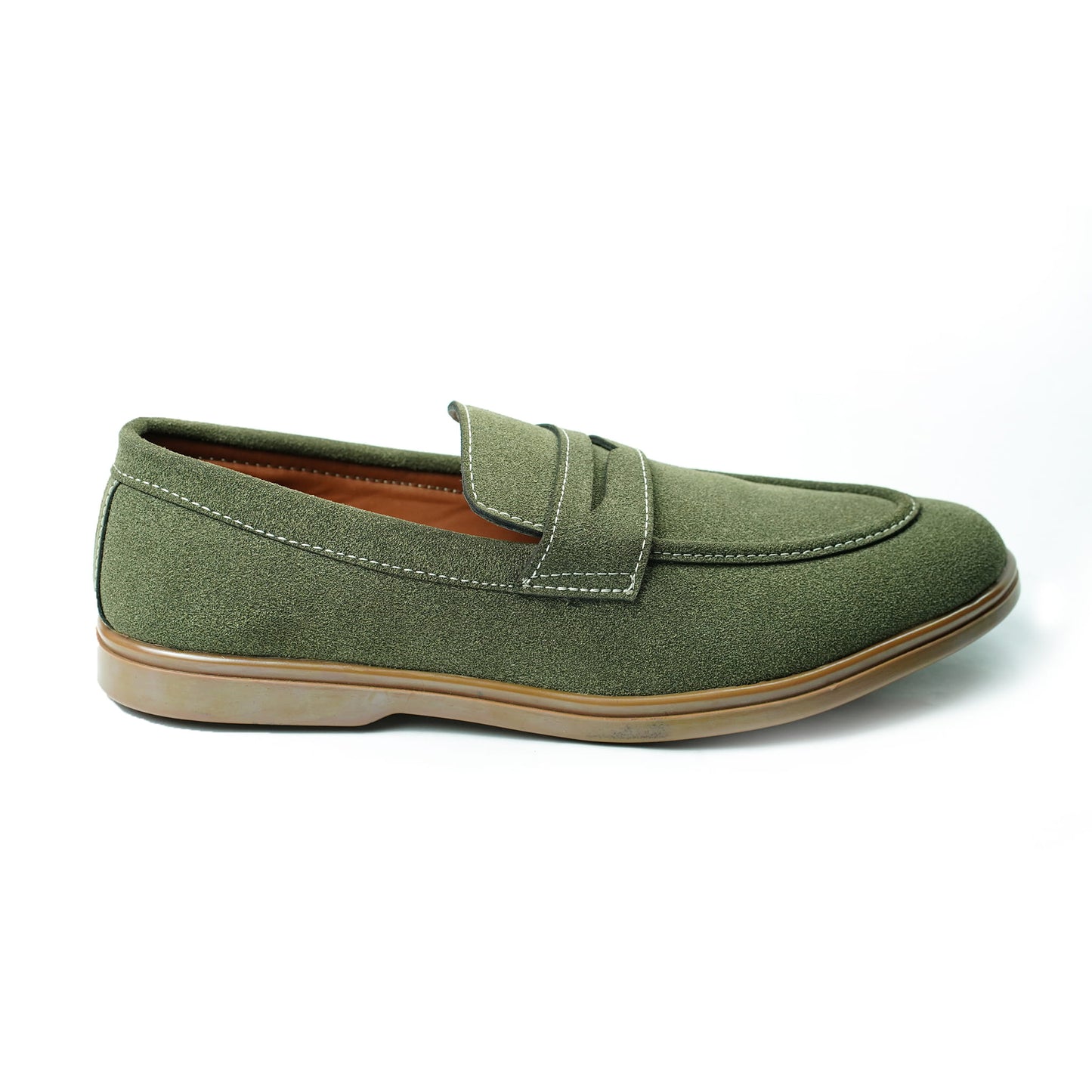 Loro Piana Green Penny Loafers